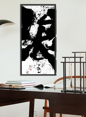 朱敬一书法中式客厅玄关家居原创