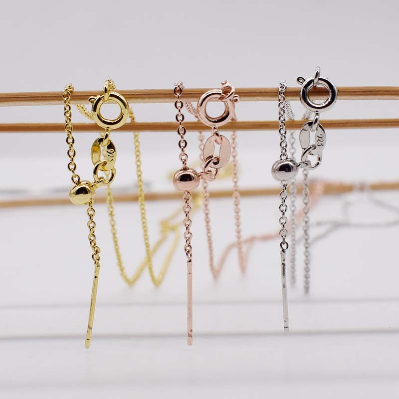 925半银十字链O字链  单链蛇骨链项链带针硅胶调节球路路通链配饰,淘宝优惠券,粉丝福利购,淘宝优惠卷