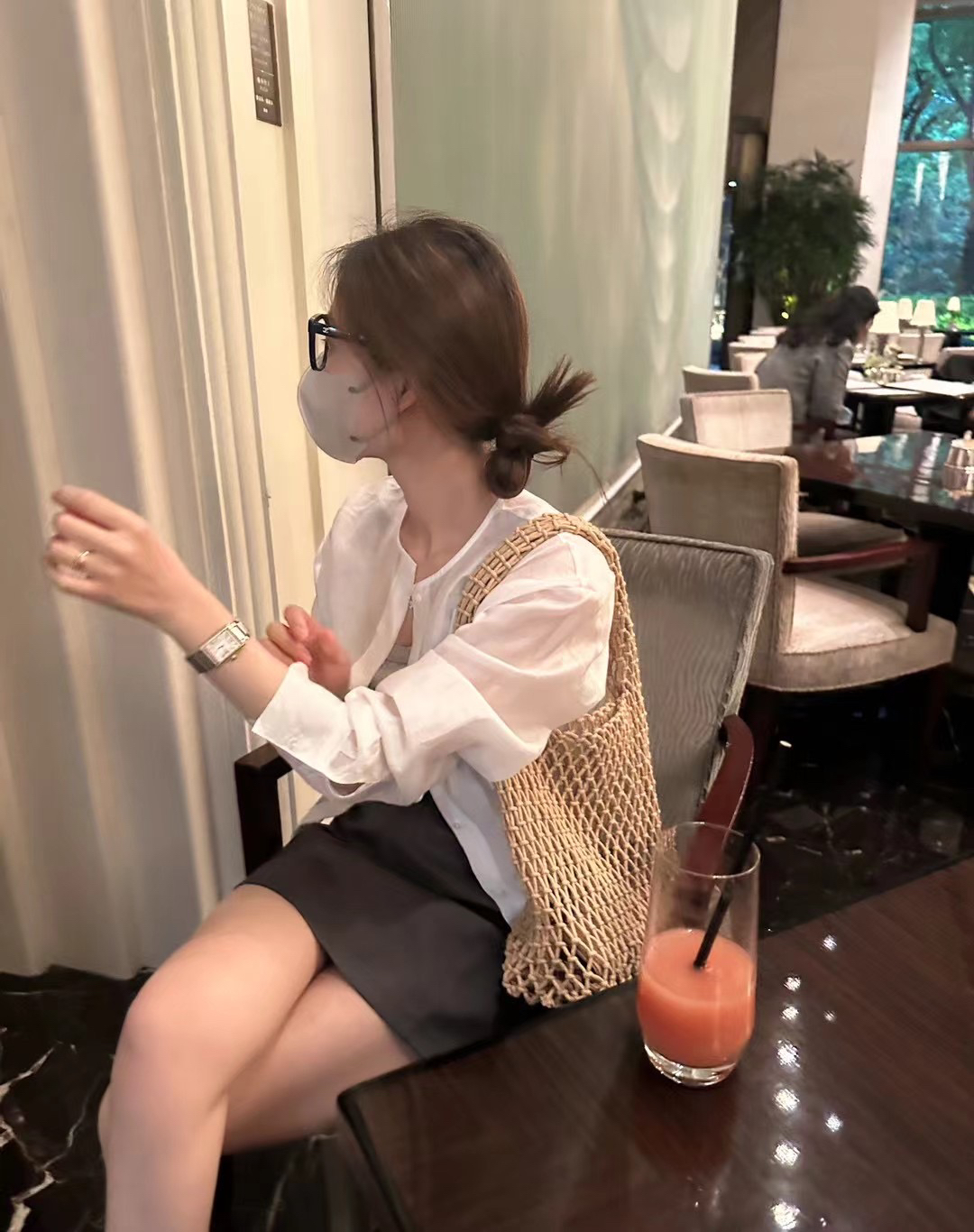 现！韩国东大门正品女装夏季新款薄款天丝棉抽绳设计防晒外套衬衫