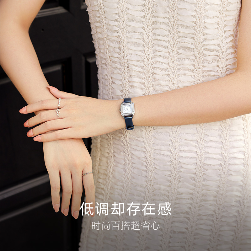 圣缇斯美妆腕表女士手表轻奢情侣高颜值气质小表盘艺术礼物3020