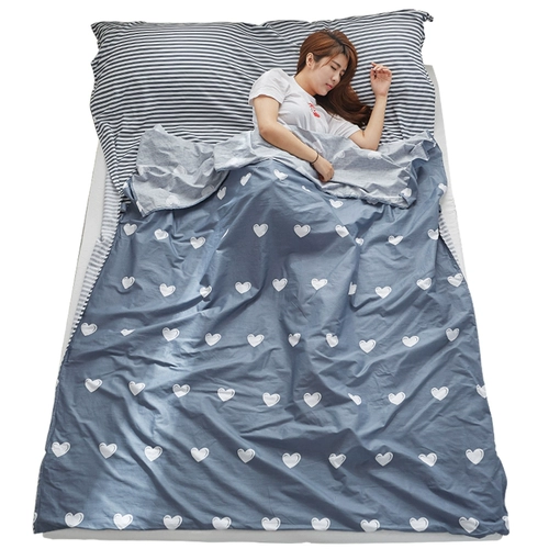 Спальный мешок, простыня для путешествий для двоих, портативное хлопковое одеяло, пододеяльник