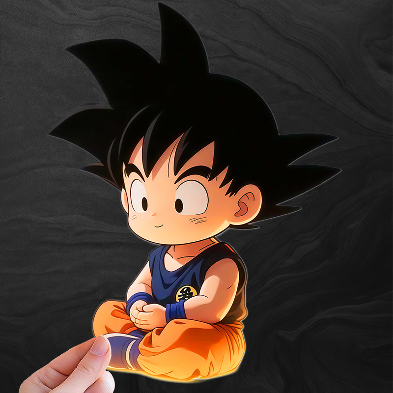 七龙珠小悟空打坐卡通动漫汽车装饰贴三角窗贴纸防水创意车身贴,淘宝优惠券,粉丝福利购,淘宝优惠卷