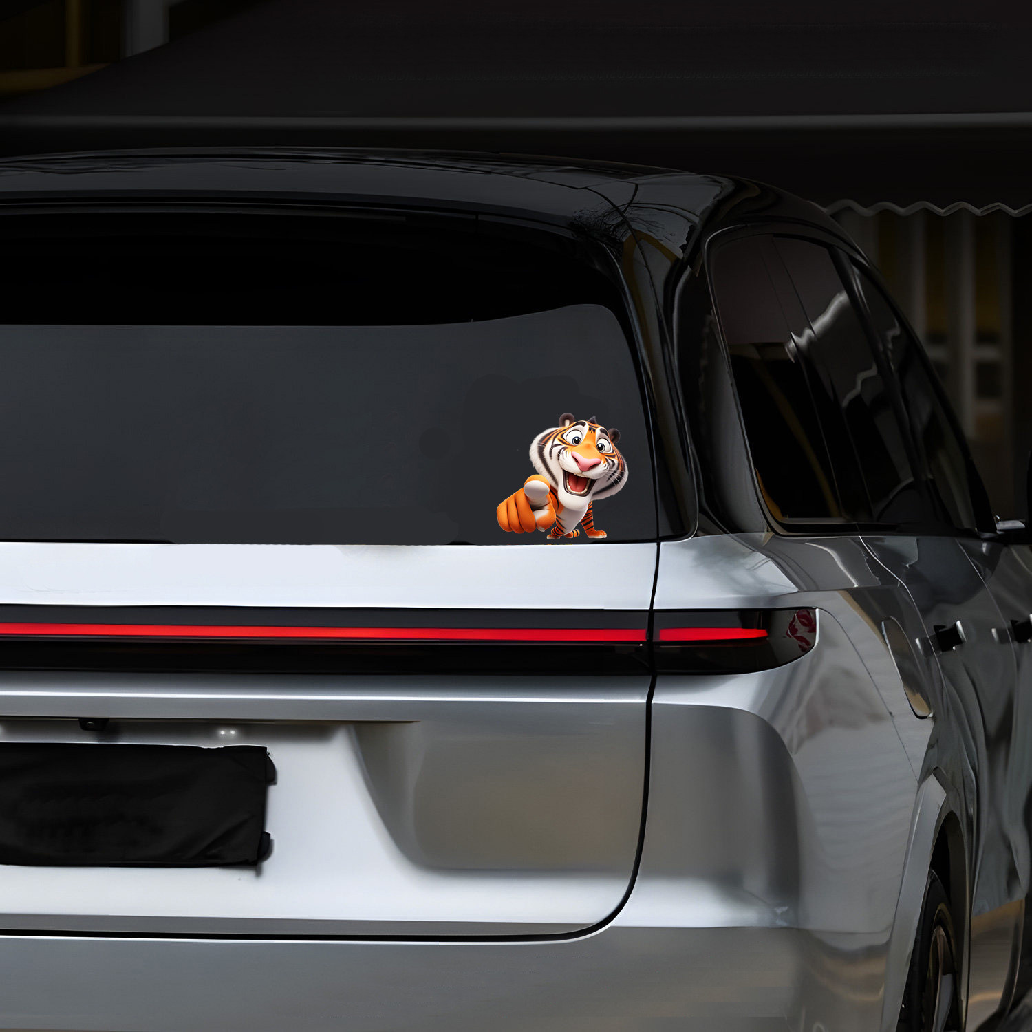 卡通老搞怪表情虎汽车装饰贴三角窗贴纸防水个性定制汽车贴纸,淘宝优惠券,粉丝福利购,淘宝优惠卷