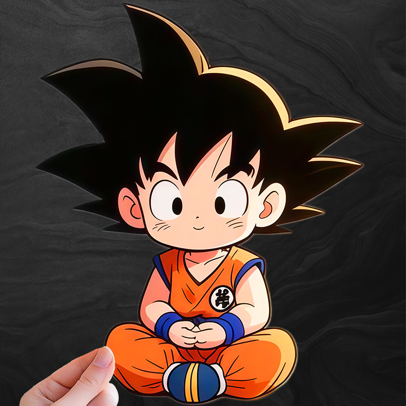 七龙珠小悟空打坐卡通动漫汽车装饰贴三角窗贴纸防水创意车身贴,淘宝优惠券,粉丝福利购,淘宝优惠卷