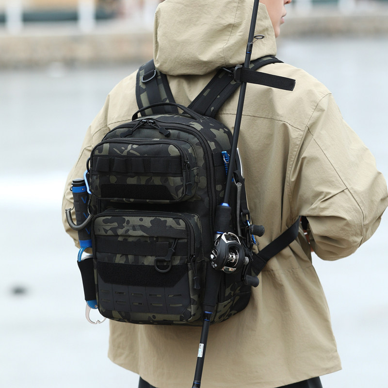 Tactical backpack, Luya bag, tool storage, fishing wear-resistant, load-bearing, small mountaineering tooling, outdoor hiking backpack