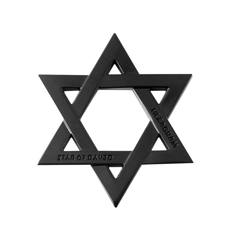 汽车车贴车身两侧六芒星黑曼巴生化危机个性贴纸金属车标划痕遮挡 - 图3