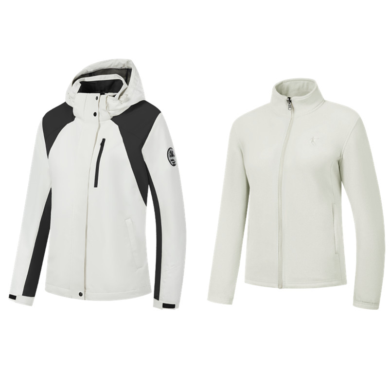 乔丹加绒运动风衣女防泼水厚外套2025秋冬季新款三合一两件套女装,淘宝优惠券,粉丝福利购,淘宝优惠卷