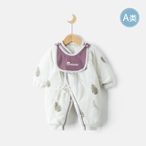 Зимний хлопковый стеганый детский удерживающий тепло комбинезон для новорожденных для младенца, осенний сезон, увеличенная толщина