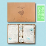 Детский хлопковый комбинезон, подарочная коробка для новорожденных, летний комплект