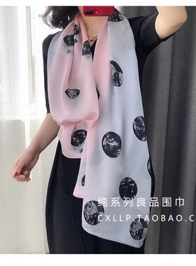 杭州丝绸韩版长款冬季围巾披肩