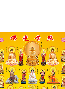 全佛图十八罗汉佛像装饰画