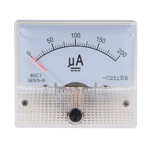 85C1-50uA指针式直流微安表100uA200uA300uA500uA机械电流表头 - 图1