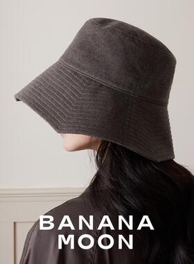 Bananamoon松弛结构主义_不规则设计秋冬羊绒渔夫帽ROW式休闲盆帽