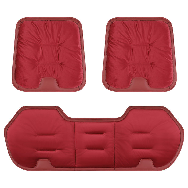 冬季法兰绒保暖汽车坐垫加厚毛绒座椅垫车载单片一体后排垫座椅套