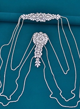 水钻流苏项链身体肩链女