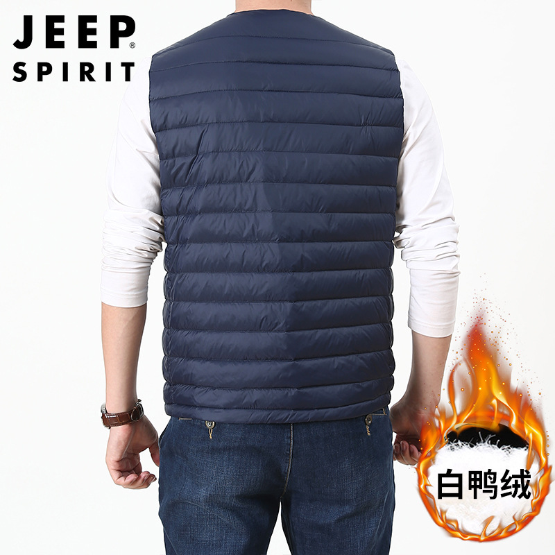 JEEP SPIRIT羽绒服2021冬季新款男马夹坎肩轻薄保暖羽绒潮流8909 - 图2