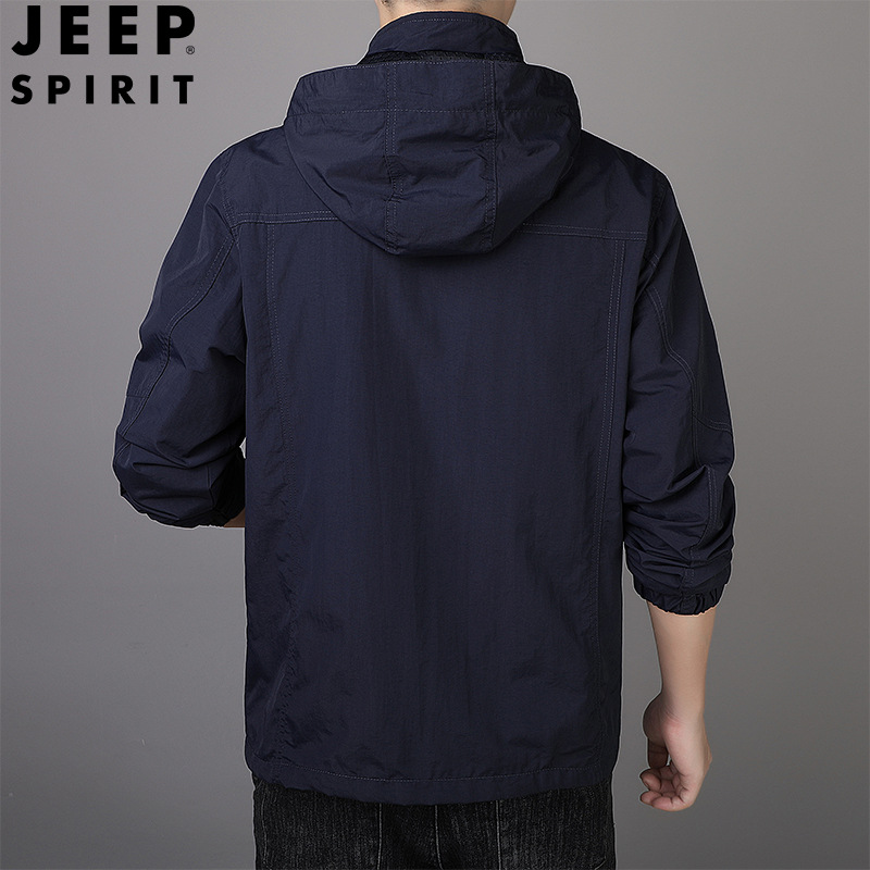 JEEP SPIRIT夹克男中年时尚休闲男装外衣工装春秋款外套HL7167