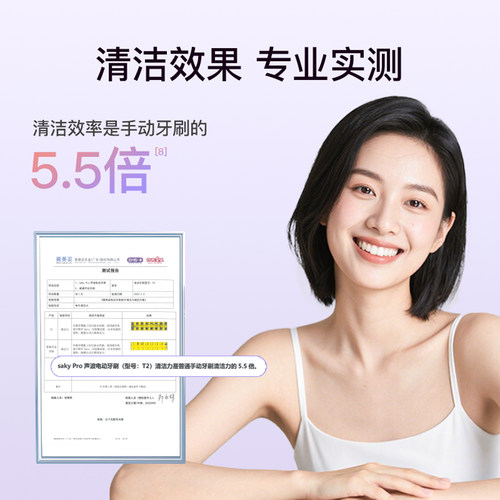 舒客电动牙刷成人情侣智能自动生日情侣男女友礼物套装T2MAX - 图0