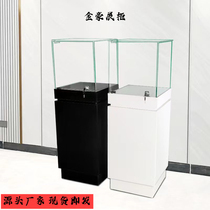 Glass exhibition cabinet Customized display case Show Rack Jewelry Handmade Museum Jade jade display case solid wood high-end