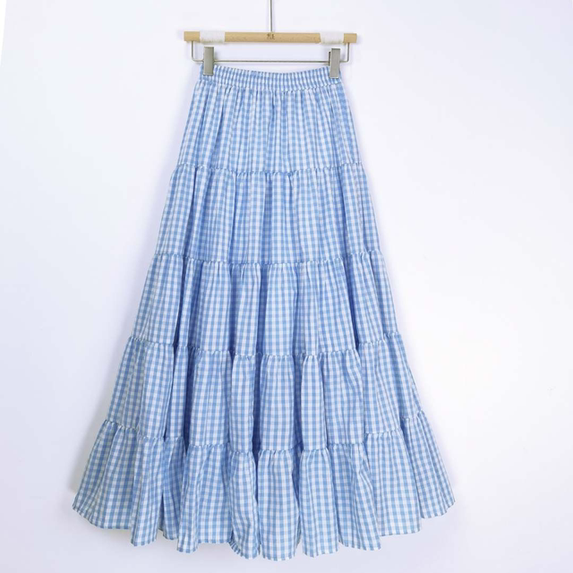Pleated skirt, mid-length skirt, spring and summer slimming plaid skirt