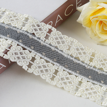 Curtain Lace Accessories Accessories Net Red style side parquet Gold line water soluble embroidered upright edge light lavish bedroom M-500