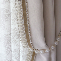 Curtain Lace Accessories Accessories Mesh Red style side parquet Gold line water soluble embroidered upright edge light lavish approb. M-507