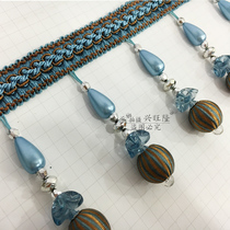 Curtain beads lace with lace curtains accessories accessories crystal beads decorated with flowers and beads lace H-69