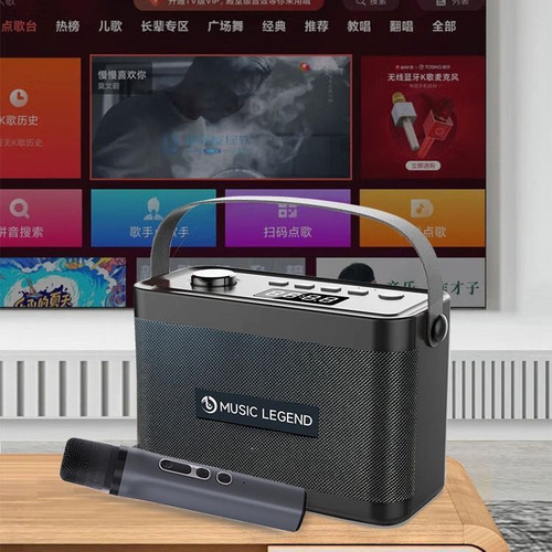 音乐传奇MUSIC LEGEND V9蓝牙音箱家庭K歌音响户外便携式重低音炮 - 图1