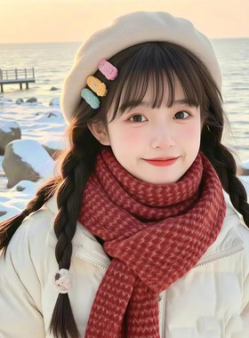 纯色女生贝雷帽亲子款混羊毛冬季