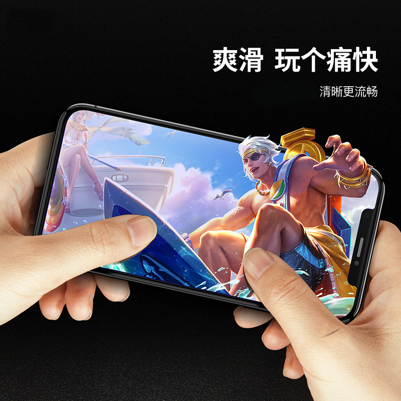 适用x钢化膜XR苹果X手机iphoneXsmax半屏覆盖XS半包膜max防摔xr蓝 - 图1