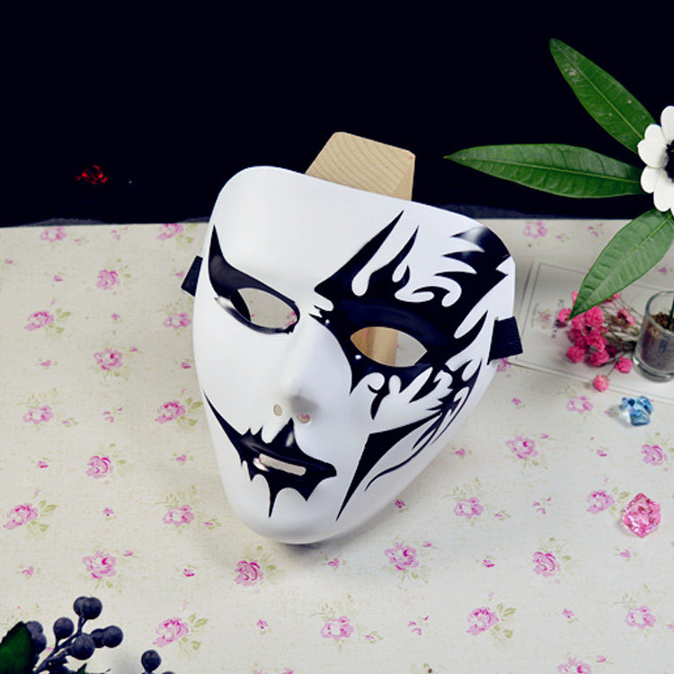 特色抖音街舞V字 鬼步舞假面白色恐怖手绘男女