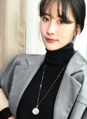 麋鹿猫眼石长款相伴挂件毛衣链