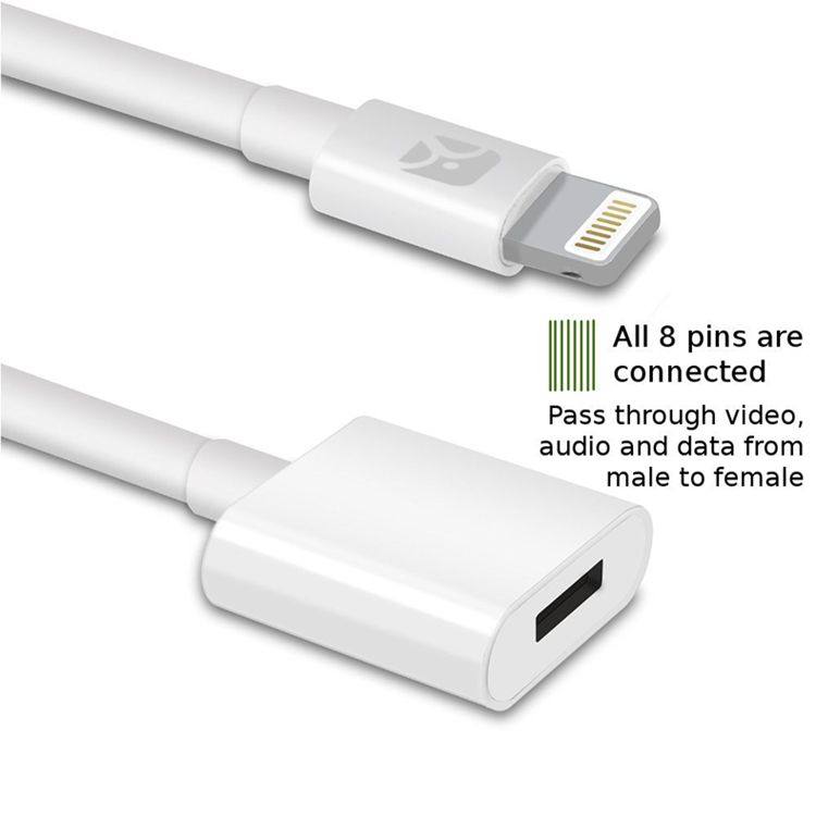 Meenova适用苹果延长线Lightning公对母音频视频传输pencil充电2m_虎窝淘