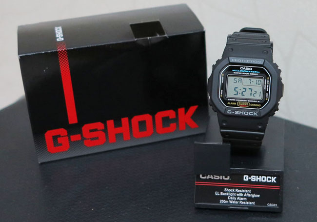 Casio卡西欧G-SHOCK防水手表男女 DW-5600E DW-5600E-1V经典方块-图2