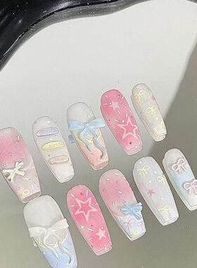 甜甜糖糕半手工美甲穿戴甲