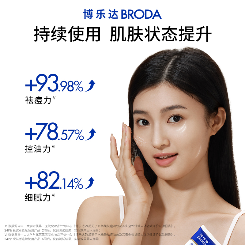 博樂達水楊酸深層清潔祛痘痘去黑頭去閉口粉刺非果酸控油涂抹面膜_broda博樂達旗艦店_美容護膚_美體_精油