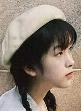 小头贝雷帽xs百搭复古春秋冬帽子
