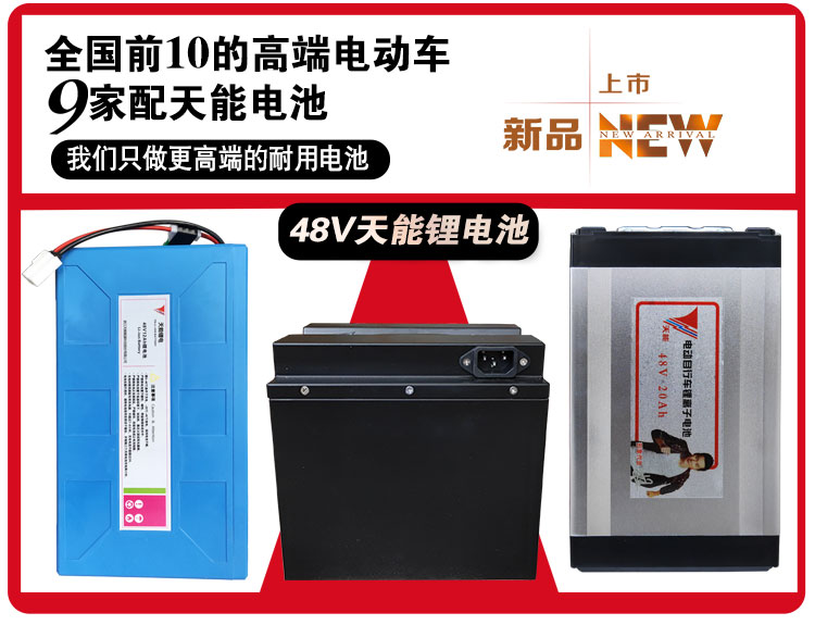 天能锂电动力电池48v10Ah12Ah20Ah改铅酸电瓶车电动车自行代驾车 - 图1