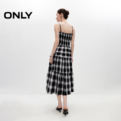 ONLY收腰无袖中长款吊带连衣裙