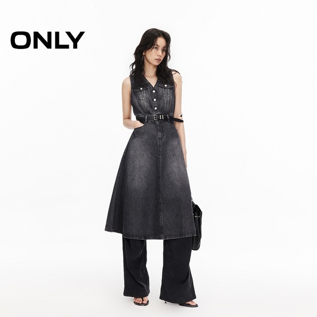 ONLY mid-length denim skirt dress