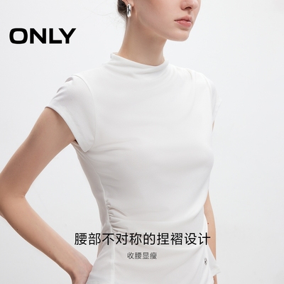 ONLY纯色修身显瘦小高领T恤