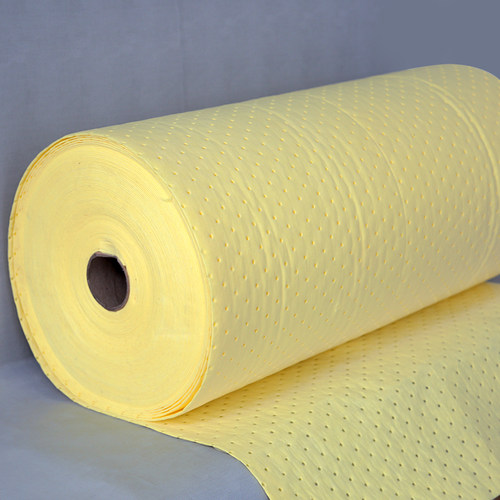 3mm化学品吸液卷 黄色危险品吸液棉吸液卷 卷状吸附棉 80cm*50m - 图0