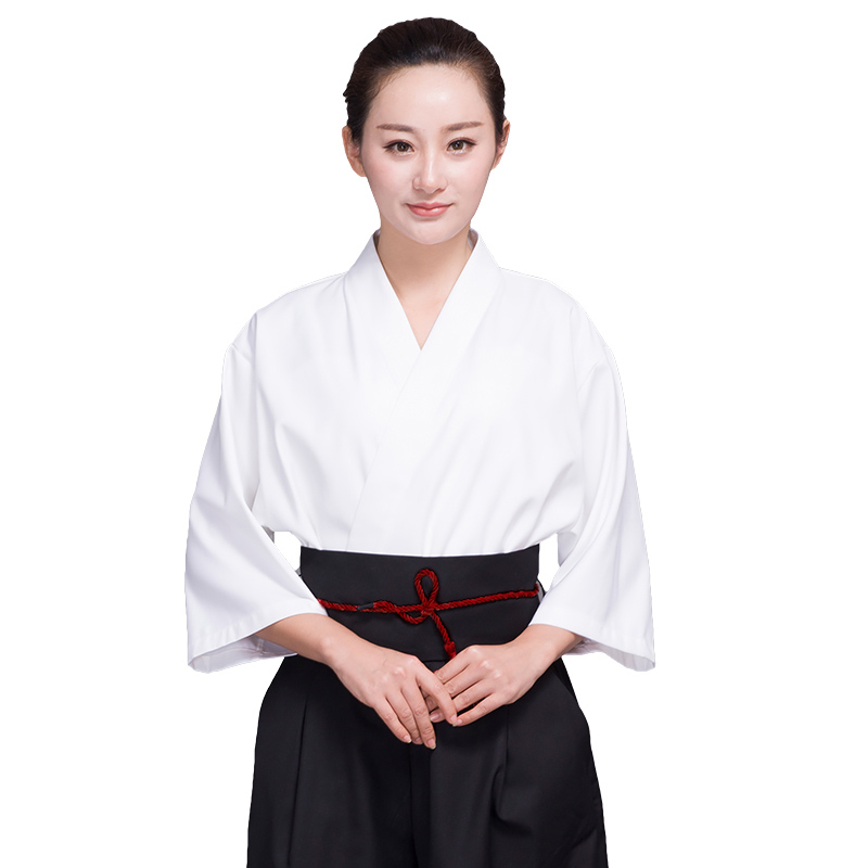 爱斯坦日本餐厅服务生工作服寿司店日式料理服白套装男女定制logo-图3