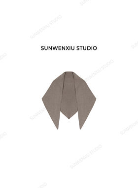 孙文秀studio“三角巾”秋冬穿搭氛围感搭配帮手黑色针织披肩简约
