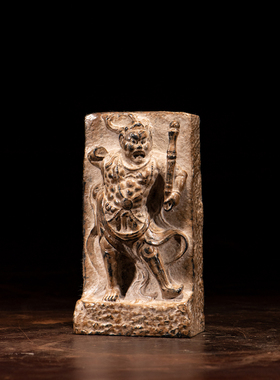 奥格瑞玛砖雕塑像摆件纯手工书房