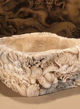 奥格瑞玛玉翁五龙祥云国风摆件礼