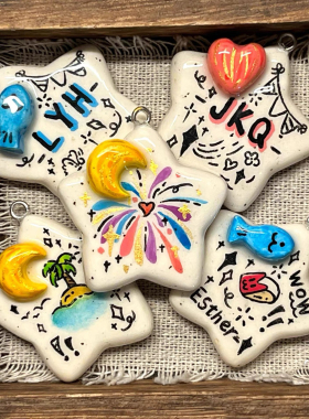 【把星星戴在身上】石塑粘土纯手工项链、挂件。定制、可指定