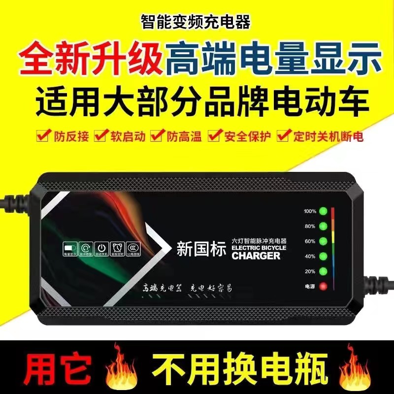 自动断电 两轮三轮电动车电瓶车充电器48V60V72V超威电车万能通用 - 图2