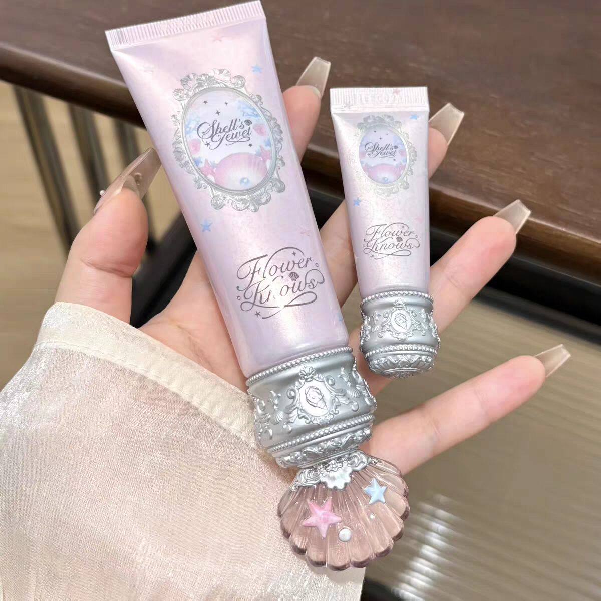 【新品现货】花知晓贝壳珍珠系列调色妆前乳素颜提亮持妆前自然 - 图0