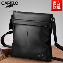 Caravan Alligator Mens Handbag Genuine Leather Business Backpack Single Shoulder Slanted Satchel Bag Casual Bull Leather Bag Tide Briefcase